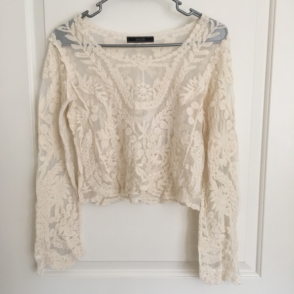 Tops - NWOT Cream Lace Top